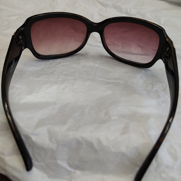 Blingy Rhinestone Embellished Plastic Wrap Sunglasses In Brown W/Pretty gold - Picture 4 of 12